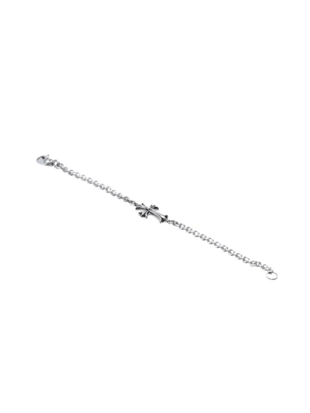 Chrome Hearts Tiny CH Cross Chain Bracelet 925 Sterling Silver NE